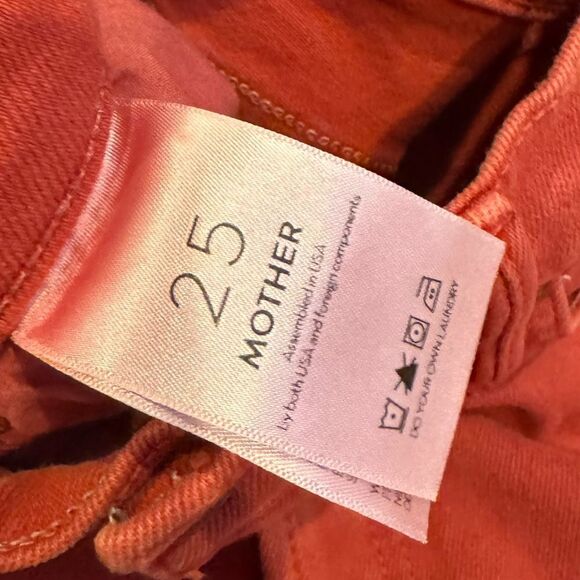 Mother Insider Crop Step Fray Hot Rod Red 25 - Picture 8 of 9